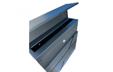 Cutie postala otel zincat, Design Modern, Negru Dark, VIVODECOR [2]