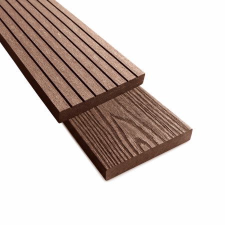 DECKING WPC - Plinta 3D, WPC Terminatie Deck, 70x11 mm, Lungime 2900 mm, Maro - VIVODECOR