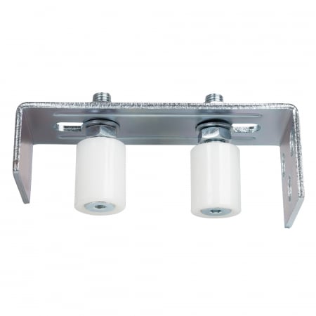 FERONERIE - Ghidaj mobil cu doua role mobile pentru porti culisante cu gauri de prindere laterala