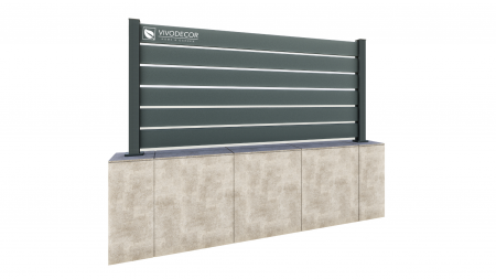 GARDURI ALUMINIU - Kit Gard din Aluminiu Model Trend VIVODECOR H1000 x L2000 mm Asamblare DoItYourself