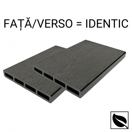Kit Panou Gard din Lemn Compozit WPC Gri Inchis-Lemn si Stalpi din Aluminiu. Asamblare DoItYourself [1]