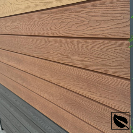 Lambriu 3D din Lemn Compozit Aramiu pentru Fatada, 145x19x2900 mm. Sipca WPC de exterior placari fatade [3]