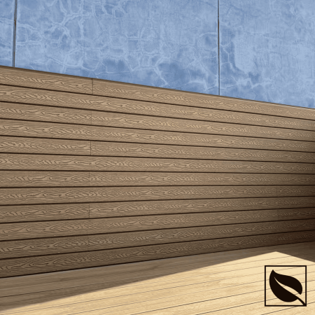 Lambriu 3D din Lemn Compozit Aramiu pentru Fatada, 145x19x2900 mm. Sipca WPC de exterior placari fatade [3]