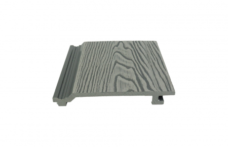 Lambriu coexdrudat 3D WPC Lemn Compozit Gri Deschis pentru Fatada, 175x21mmx3600mm. Sipca WPC de exterior placari fatade [1]