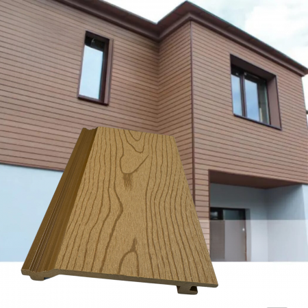 LAMBRIU WPC - Lambriu WPC Lemn Compozit Bej pentru Fatada, 150x20x2900mm. Sipca WPC de exterior placari fatade