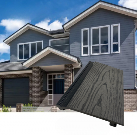 LAMBRIU WPC - Lambriu WPC Lemn Compozit Gri pentru Fatada, 150x20mmx2900mm. Sipca WPC de exterior placari fatade