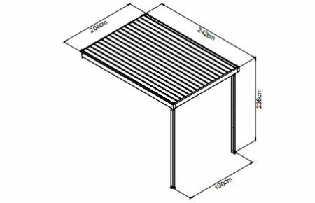 Magazie depozitare gradina cu pergola incorporata, Premium, Otel zincat [7]