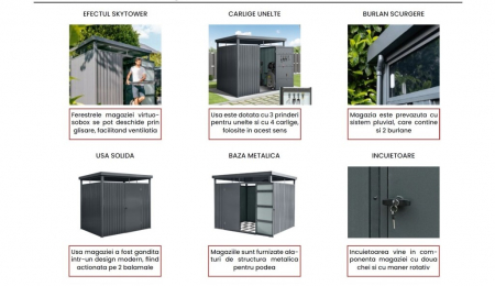 Magazie depozitare gradina-terasa, Premium, Otel zincat [4]