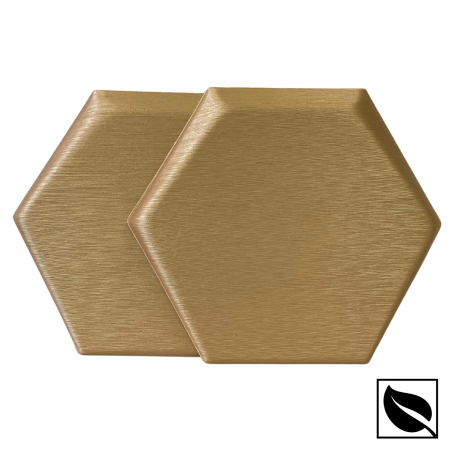 Panou Decorativ Perete 3D Autoadeziv, Hexagon Auriu Sidef, Set 2 buc., Placi Decor Perete [1]