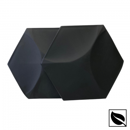 PANOURI PERETE 3D - Panou Decorativ Perete 3D Autoadeziv, Hexagon Negru, Set 2 Buc., Placi Decor Perete