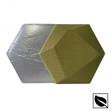 Panou Decorativ Perete 3D Autoadeziv, Hexagon Oliv Sidef, Set 2 Buc., Placi din Piele Ecologica [4]