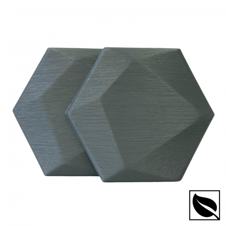 Panou Decorativ Perete 3D Autoadeziv Hexagon Vernil Sidef, Set 2 Buc., Placi din Piele Ecologica [1]