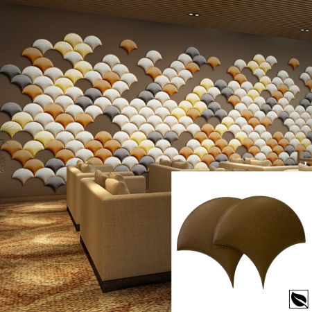PANOURI PERETE 3D - Panou Decorativ Perete 3D, Autoadeziv Maro Sidef, Set 2 Buc., Placi din Piele Ecologica