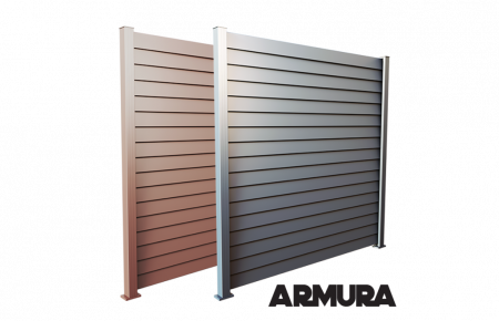 Panou Gard Model Armura Cu Stalpi Si Lamele Din Aluminiu 1000x2000 mm [1]