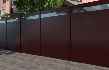 Panou Gard Model Panorama Din Aluminiu Cu Stalpi Din Zidarie Existenti 1000x2000mm [2]