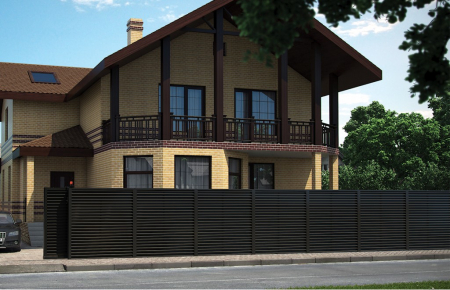 Panou Gard Model Stor Cu Stalpi Si Lamele Din Aluminiu 1530x2000 mm [4]