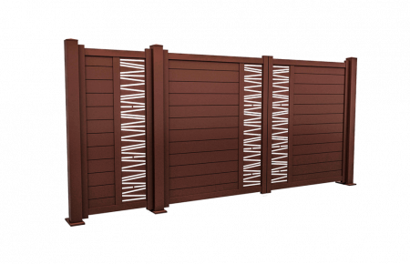 Panou Gard Model Trafor 2.0 Din Aluminiu Cu Stalpi Din Zidarie Existenti 1000x2000 mm [3]