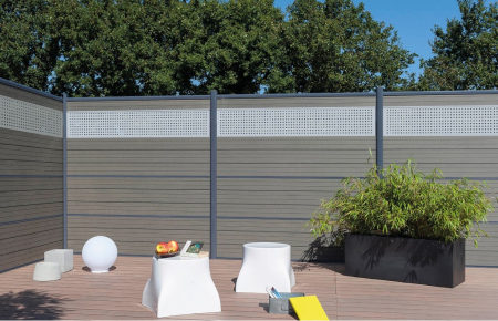 Panou Gard Model Trafor Din Aluminiu Cu Stalpi Din Zidarie Existenti 1500x2000 mm [3]