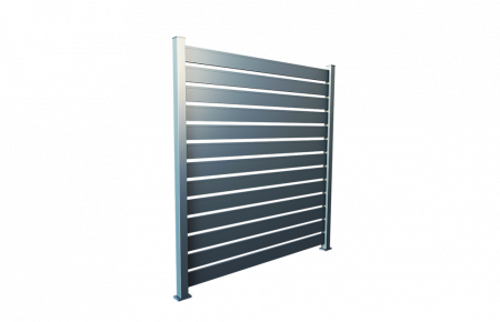 GARDURI ALUMINIU - Panou Gard Model Trend 140 Cu Stalpi Si Lamele Din Aluminiu 1000x2000 mm