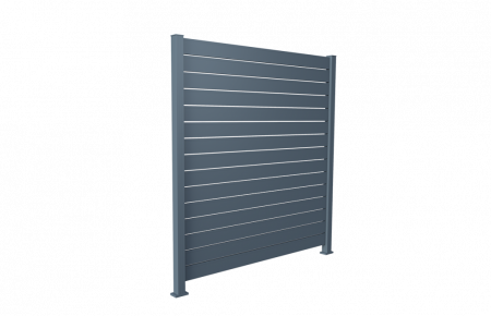 GARDURI ALUMINIU - Panou Gard Model Trend Slim 140 Cu Stalpi Si Lamele Din Aluminiu 1000x2000 mm