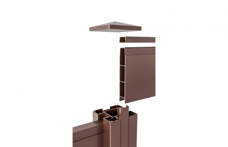 Panou Gard Model Trend Slim 140 Cu Stalpi Si Lamele Din Aluminiu 1000x2000 mm [5]