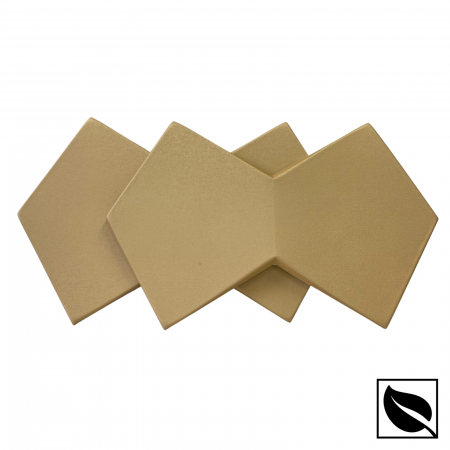 Panou Placari Pereti 3D Autoadeziv, Auriu Sidef, Set 2 Buc., Placi Din Piele Ecologica [1]
