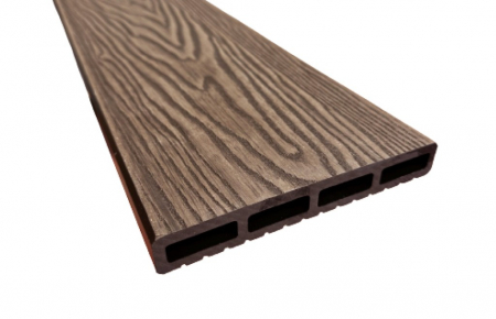 Placa de gard 3D, Lemn compozit, Maro, [1]