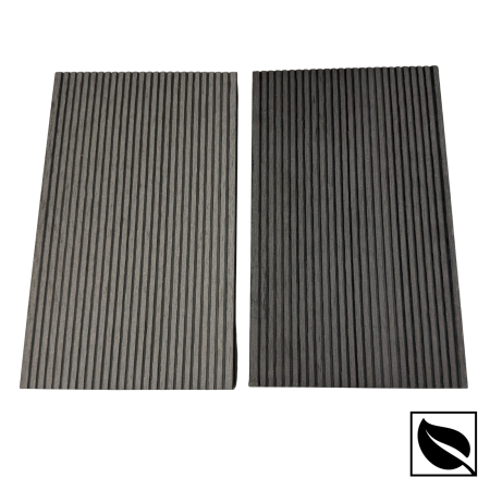 Placa deck terasa WPC 3D, tip pardoseala/dusumea WPC, 150x22mm, gri antracit lemn [4]