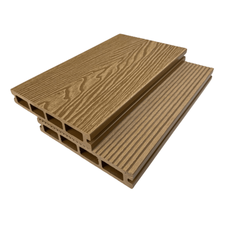 DECKING WPC - Placa deck terasa WPC 3D Lemn Natur, tip pardoseala/dusumea WPC, 146x25 mm, 1 ml