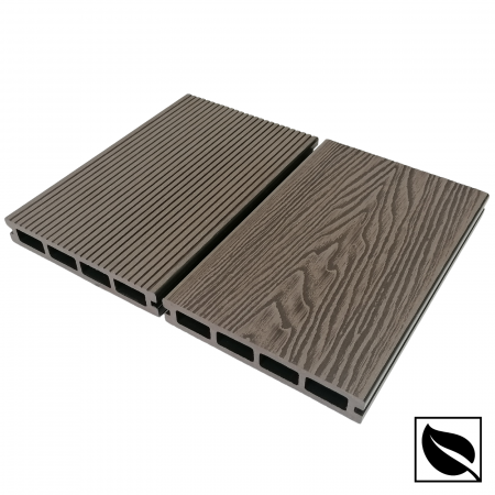 Placa deck terasa WPC 3D, tip pardoseala/dusumea WPC, 150x22mm, maro lemn [3]
