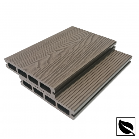Placa deck terasa WPC 3D, tip pardoseala/dusumea WPC, 150x22mm, maro lemn [5]