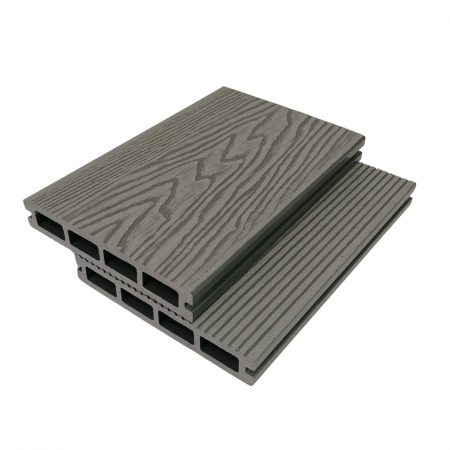 DECKING WPC - Placa deck terasa WPC 3D, tip pardoseala/dusumea WPC, 150x22mm, maro lemn