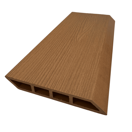 Placa Gard 3D din WPC, Cant Oblic, Lemn Natur, 137X20 mm, Lungime 2 m si 2.5 m [1]