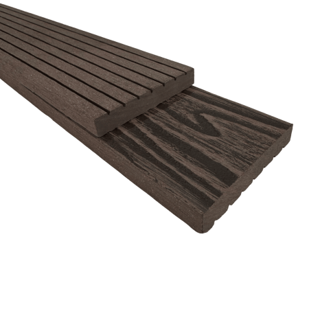 DECKING WPC - Plinta 3D, WPC Terminatie Deck, 70x11 mm, Lungime 2900 mm, Maro - VIVODECOR