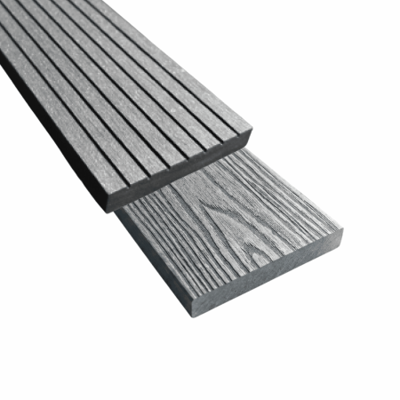 DECKING WPC - Plinta 3D, WPC Terminatie Deck, 70x11 mm, Lungime 2900 mm, Gri Deschis - VIVODECOR