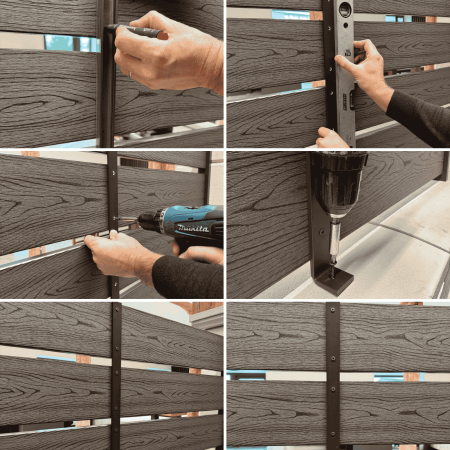 Profil Aluminiu 30X5 mm, Rigidizare Placi WPC Gard Tip L, Lungime 1,46 m [2]