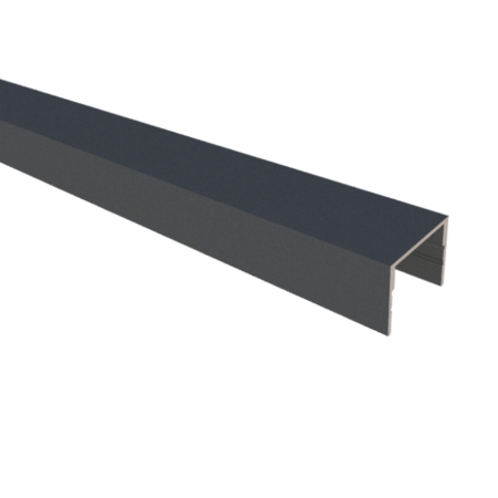 PROFILE GARD ALUMINIU - Profil inchidere lamela gard, 20x20mm, Aluminum