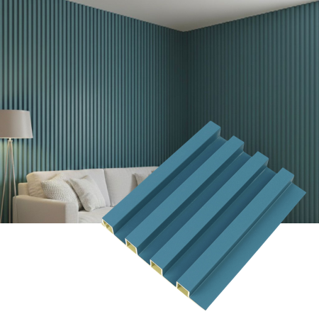 RIFLAJ INTERIOR - Riflaj de interior Azuriu-finisaj catifelat 152 x 2800 mm Riflaje decorative pentru living și dormitor