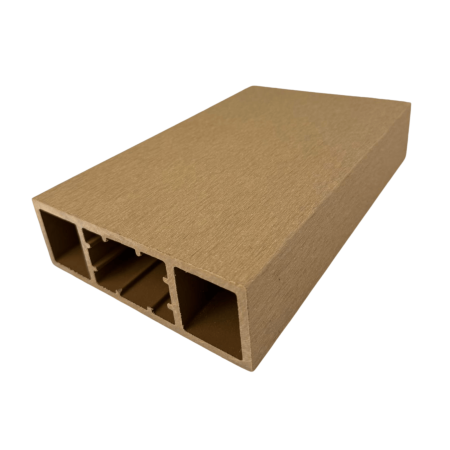Riflaj Decorativ WPC Lemn Compozit Bej, Profil Rectangular 150x50 mm, Lungime 3.5 m, Dublu Ramforsat [1]