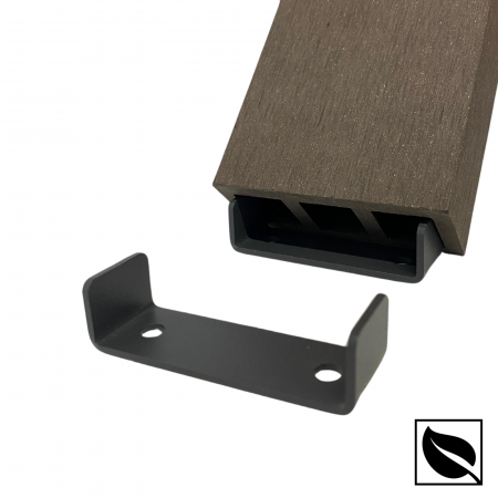 Riflaj Decorativ WPC Lemn Compozit Bej, Profil Rectangular 80x35x5x2900 mm, Dublu Ramforsat [2]