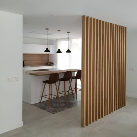 Riflaj Decorativ WPC Lemn Compozit Bej, Profil Rectangular 80x35x5x2900 mm, Dublu Ramforsat [5]