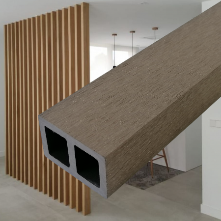 RIFLAJ WPC - Profil Tub WPC, Lemn Compozit pentru Riflaj Decorativ, 55x35x2900 mm, Ramforsat, Maro