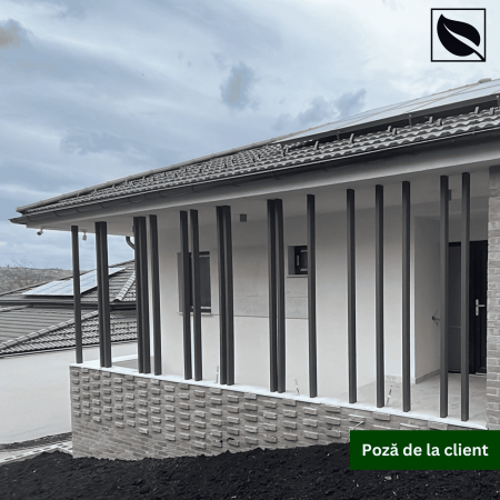 Riflaj WPC Lemn Compozit Maro Tub 100x50x5 mm. Profil Rectangular Ramforsat, Lungime 2900 mm [1]