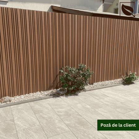 Riflaj Exterior Co-Extrudat WPC Lemn Compozit Maro Stejar VIVODECOR 220x26 mm, Lungime 2.9 m [3]