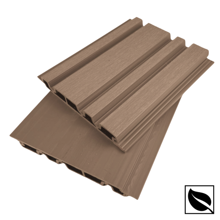 Riflaj Exterior Co-Extrudat WPC Lemn Compozit Maro Stejar VIVODECOR 220x26 mm, Lungime 2.9 m [2]