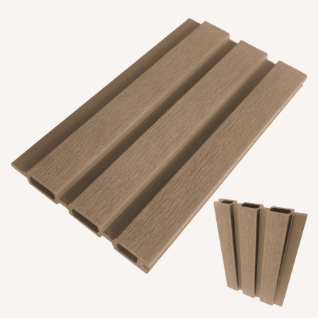 WPC GARD - Riflaj pentru Gard si Paravan VIVODECOR 164x21mm, Lungime 2 m, Riflaj cu Fata Dubla Maro Stejar din WPC Lemn Compozit .