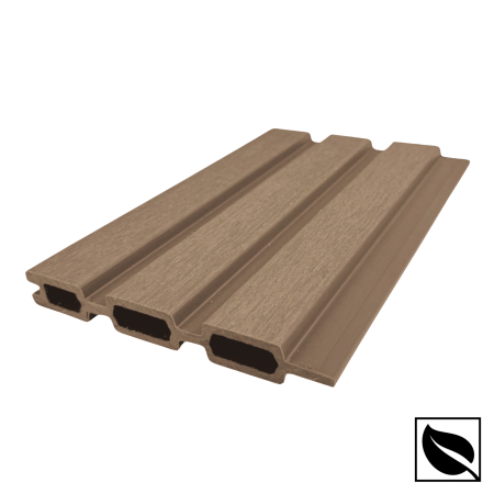 Riflaj pentru Gard si Paravan VIVODECOR 164x21mm, Lungime 2 m, Riflaj cu Fata Dubla Maro Alun din WPC Lemn Compozit . [1]