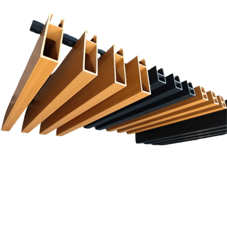 Riflaj Tavan WPC, Profil U 30x100 mm, culoare Maro Auriu, Lungime 2.8m [5]