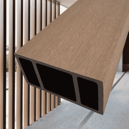 Riflaj Decorativ WPC Lemn Compozit Co-extrudat, Profil Rectangular 100x52x2900 mm, Dublu Ramforsat [7]