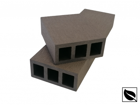 Profil Tub WPC, Lemn Compozit pentru Riflaj Decorativ, 80x35x2900 mm, Dublu Ramforsat, Maro [7]